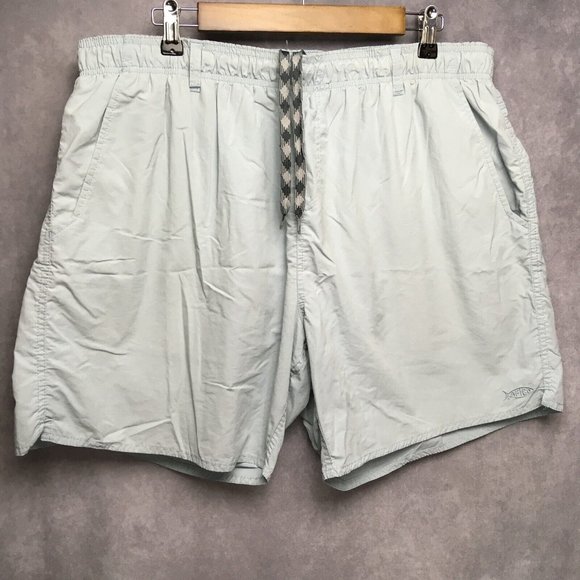 Aftco Mens Swim Trunks Shorts XL Light Blue Mesh Liner Nylon Drawstring Pockets - Picture 1 of 10